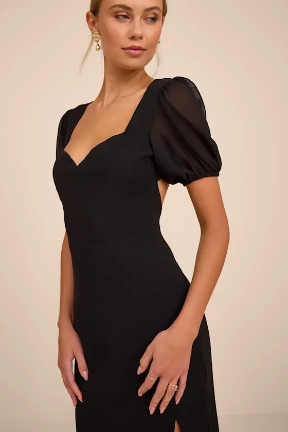 Gianni Black Backless Maxi Dress