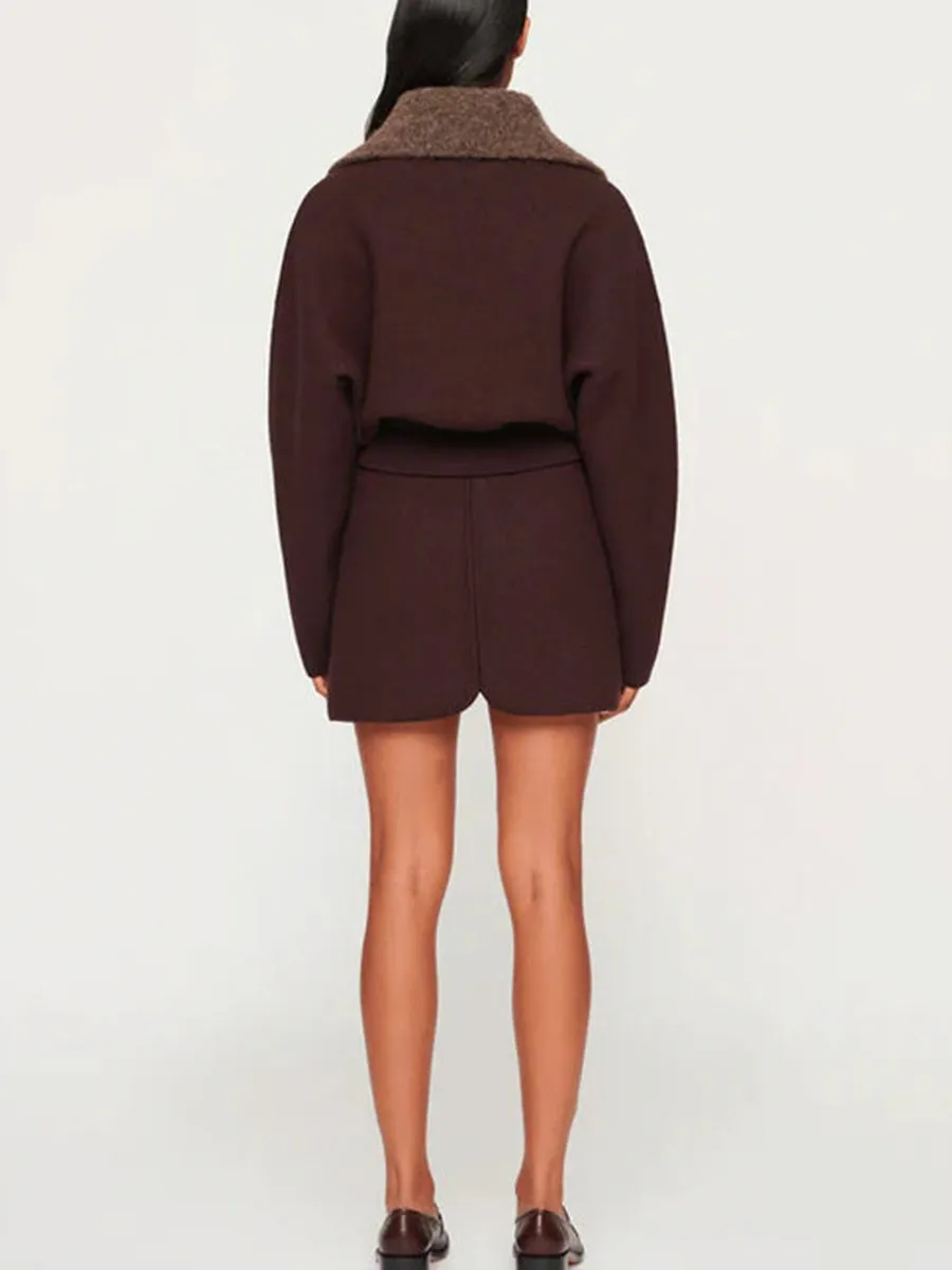 CASUAL LAPEL WOOL JACKET