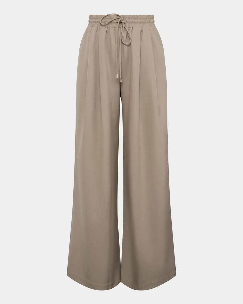 Elastic Waist Relax Pants -Sand