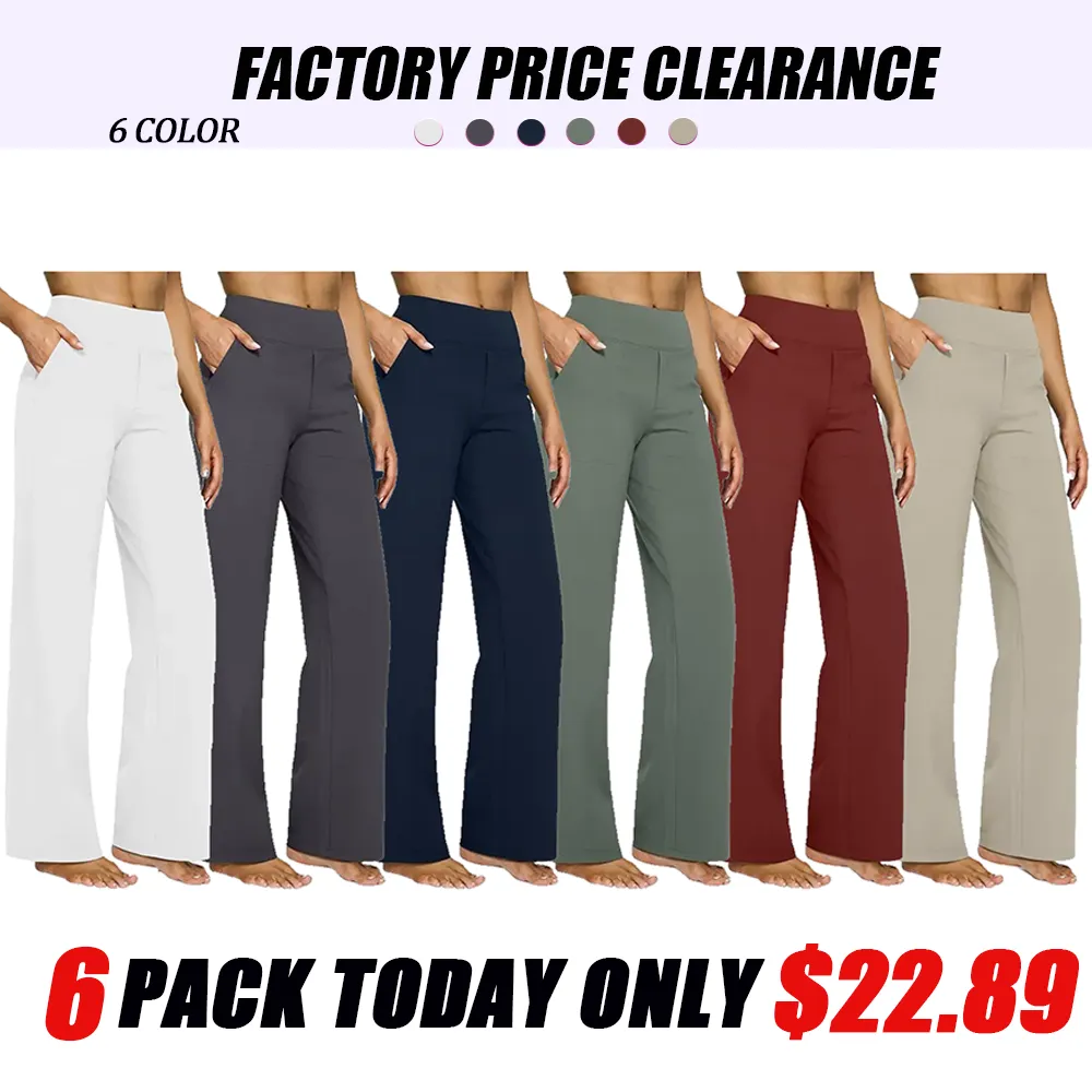 🔥 Women's High-Waist Wide Leg Pants | Loose Business Casual & Yoga Trousers