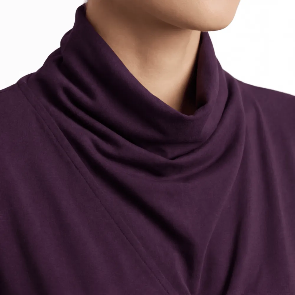 Asymmetrical Draped High Maxi Dress