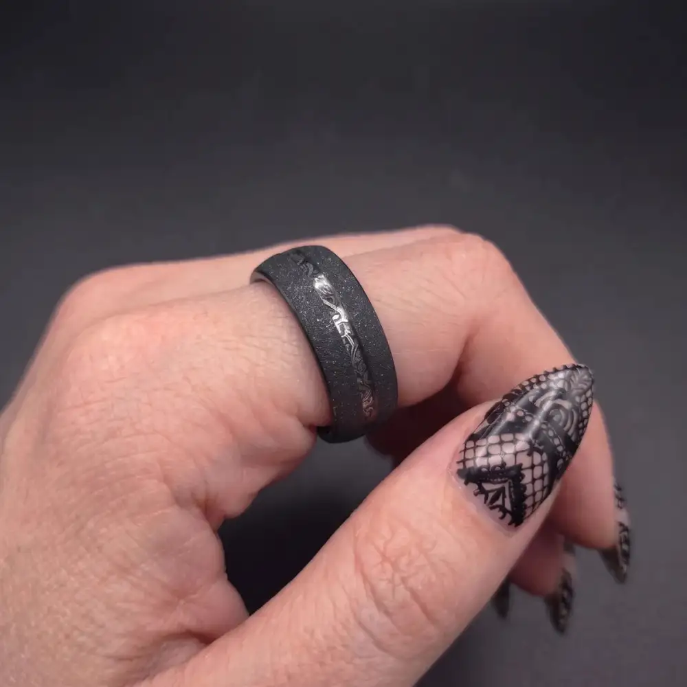 Men's Meteorite Tungsten Ring