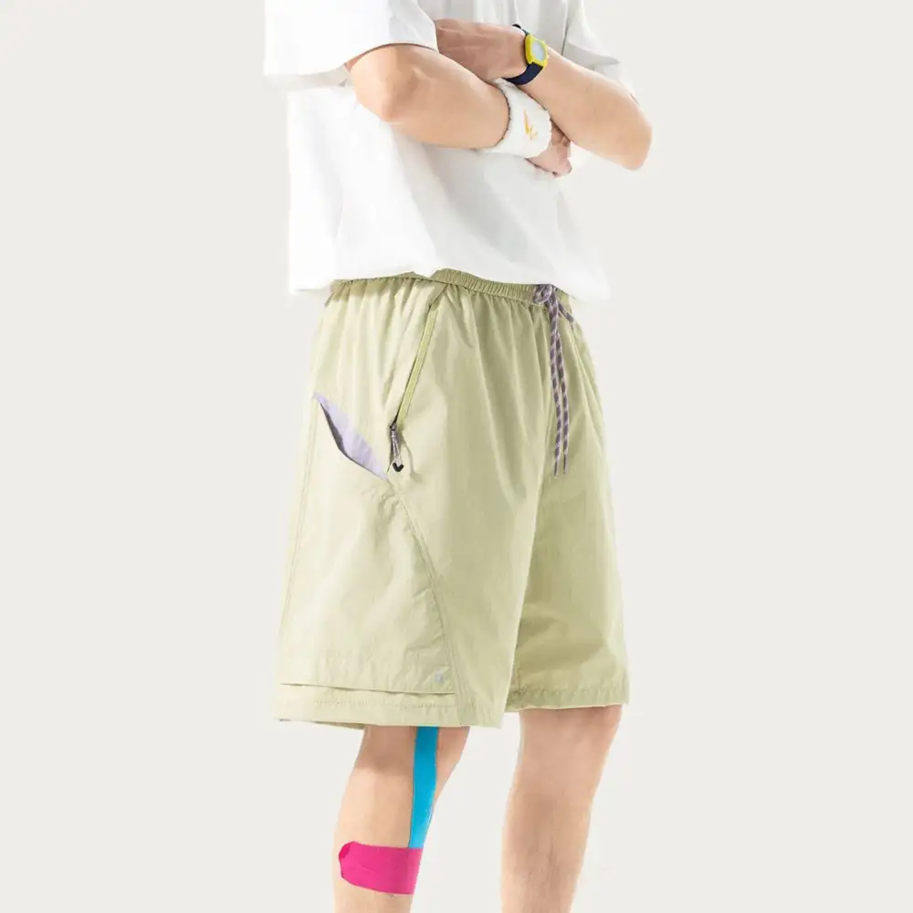Refined Drawstring Side-Pocket Lightweight Men's Athletic Shorts