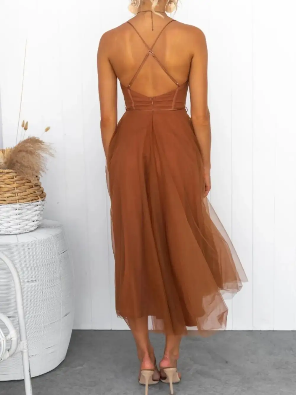 Easy Fit Midi Tie Detail Dress