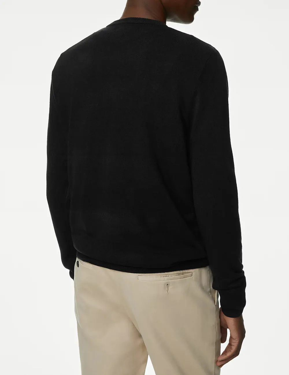 V-neck Long-Sleeved Knitted Sweater