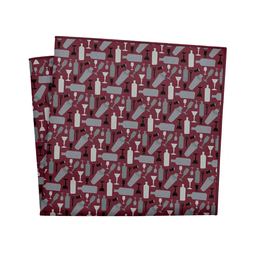 Versatile Stylish Novelty Food And Drink Motif Pocket Square