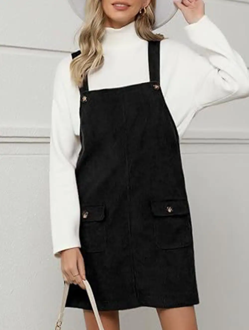 Shoulder Strap Overall Suspender Dress