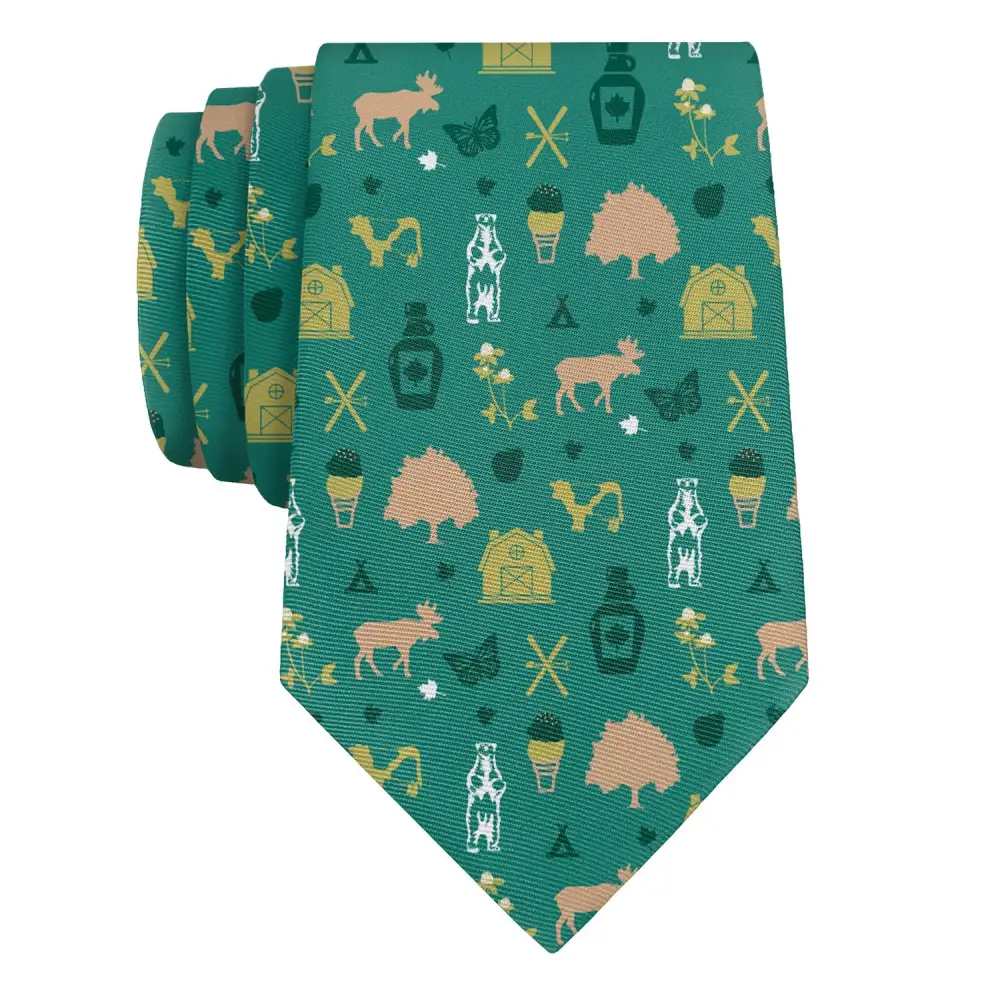 Timeless Heritage Emblem Texture Necktie