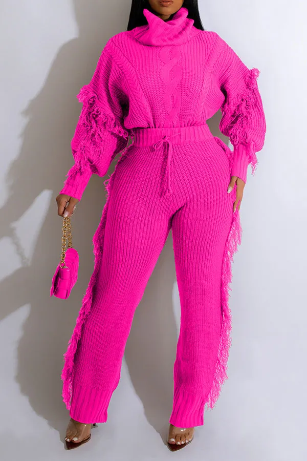 Smart Tassel Pant Suit