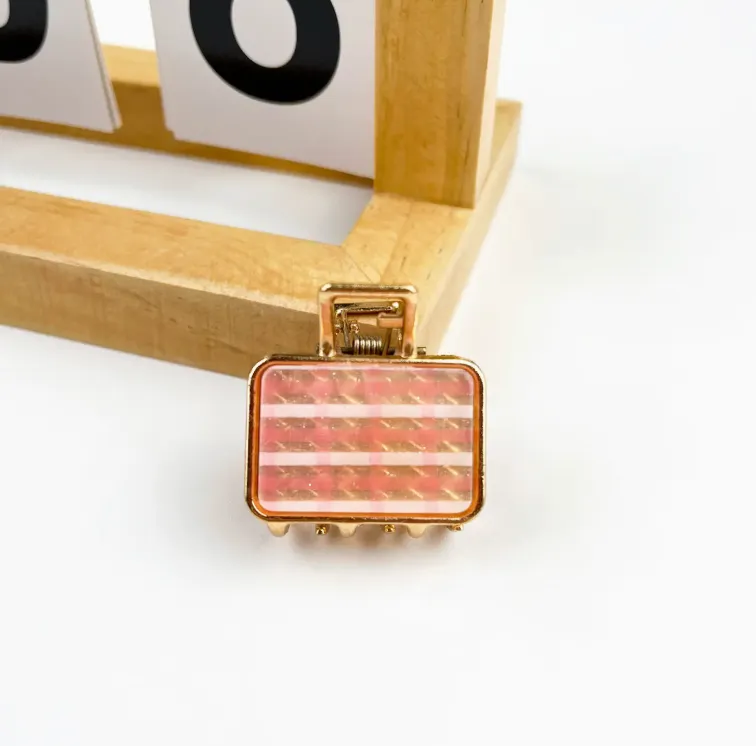 Mini Suitcase Square Hair Claw Clip