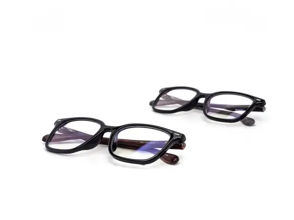 12-Pack Classic Wood Accent Blue Light Glasses