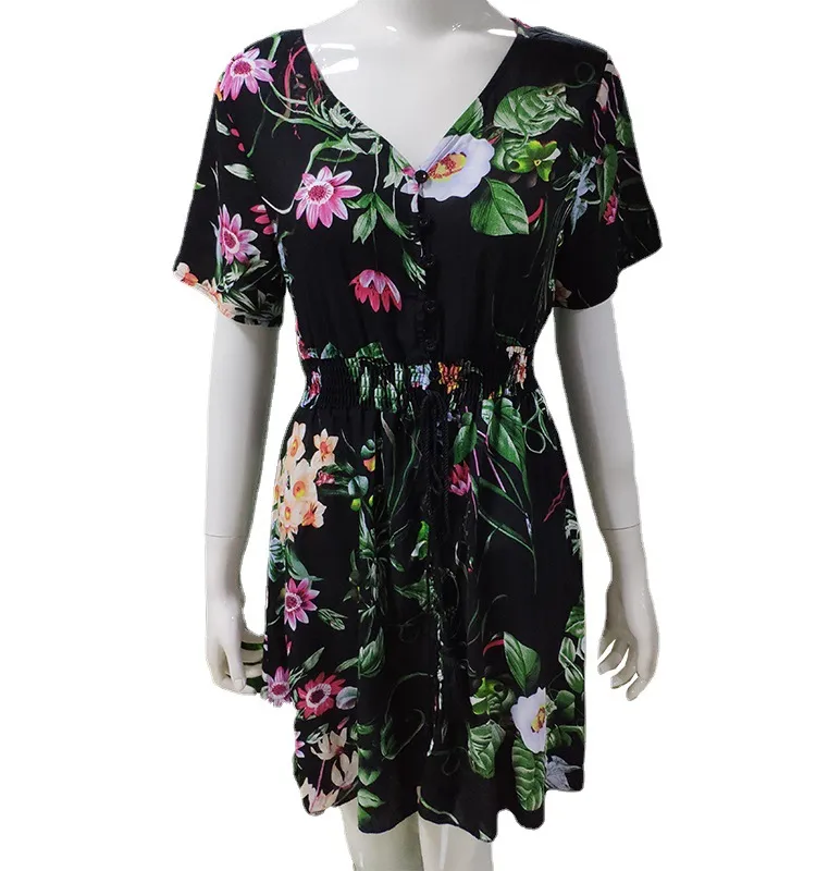 Women's Printed Elegant Slim-fit Bohemian Retro Fashion Dress