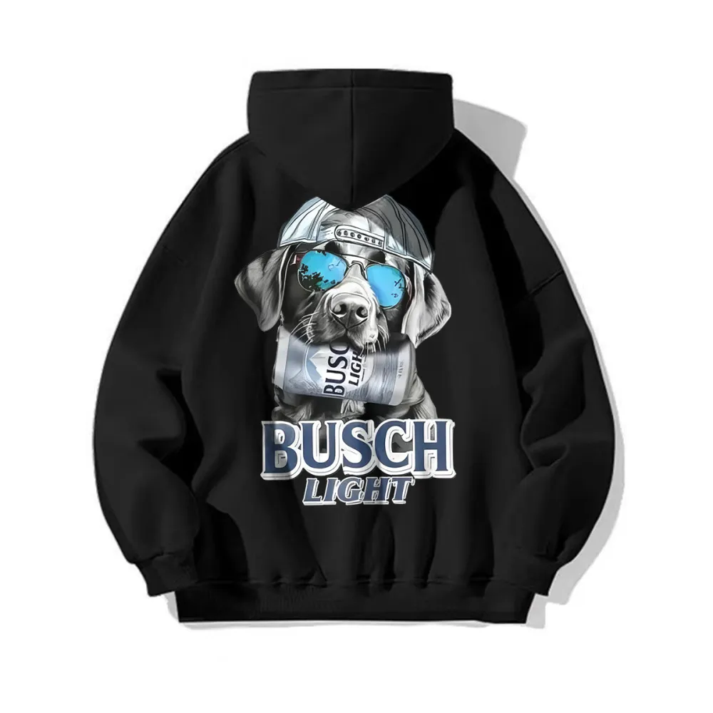 Logo Accented Black Hoodie With Outdoor Inspired Style
