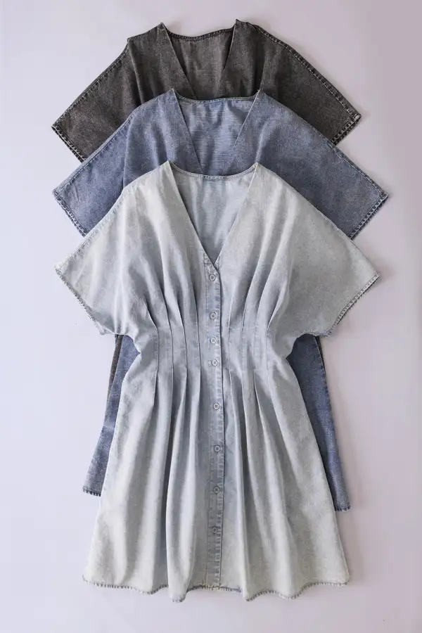 Chambray Button Down Dress