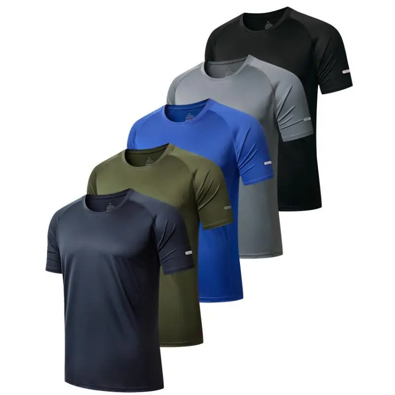 🔥Last Day 49%-Men's Plain Round Neck Raglan Sleeve Spring Sports basketball volleyball Jersey Casual Tee for Gym Workout Fitted Active Sportswear Activewear Clothing compression shirt workout tops gym outfits
