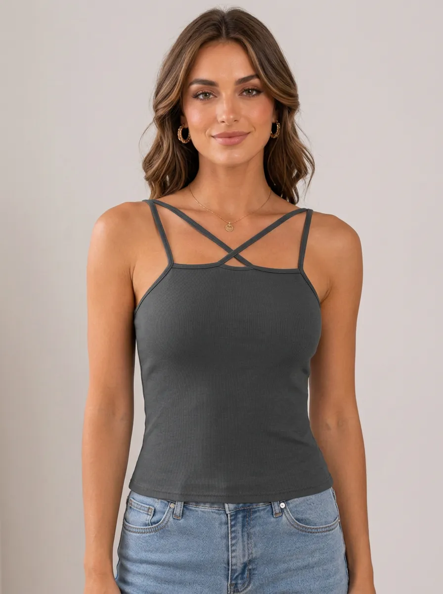 Women's Textured Racerback Tank Bra