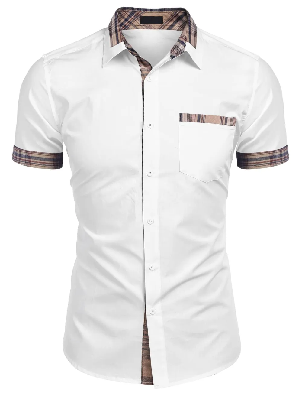 Casual Plaid Collar Linen Shirt