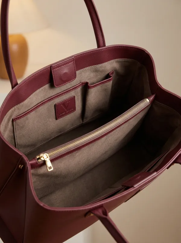 Women's Structured Dual-Handle Tote Bag