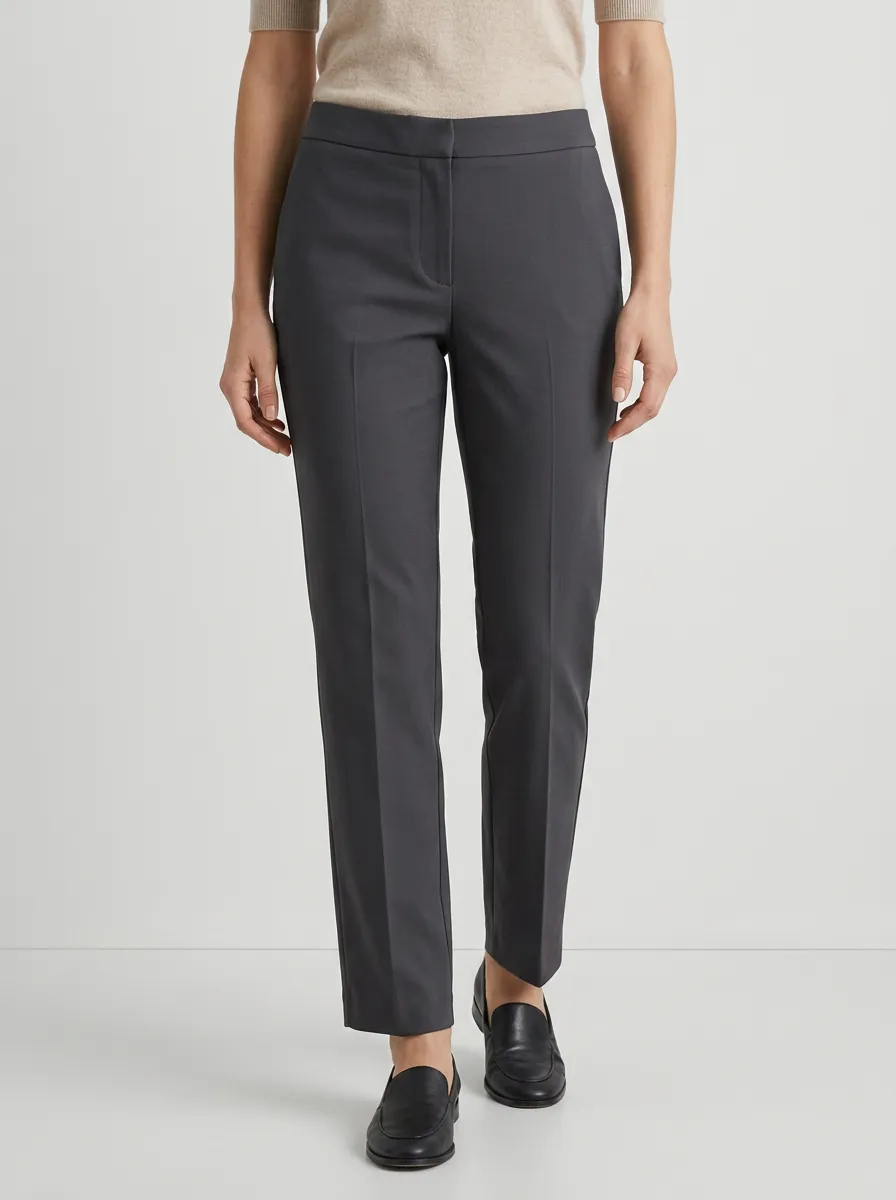 Smart-Casual Straight-Leg Mid-Rise Mid-Rise Straight Leg Trousers