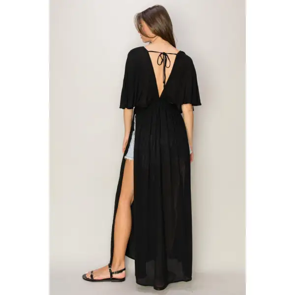 Tie Back Maxi Split Cover Up Dress