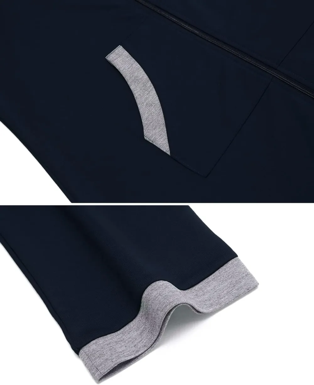 50% OFF Women Zipper Robe 3/4 Sleeves Loungewear Dress Full Length Sleepwear Pockets Housecoat Nightgown Long Bathrobe