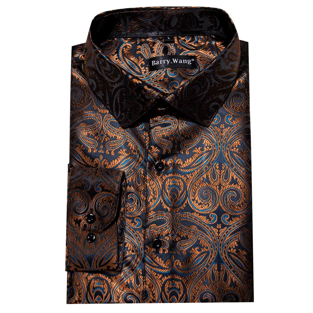 Formal Paisley Silk Dress Shirt