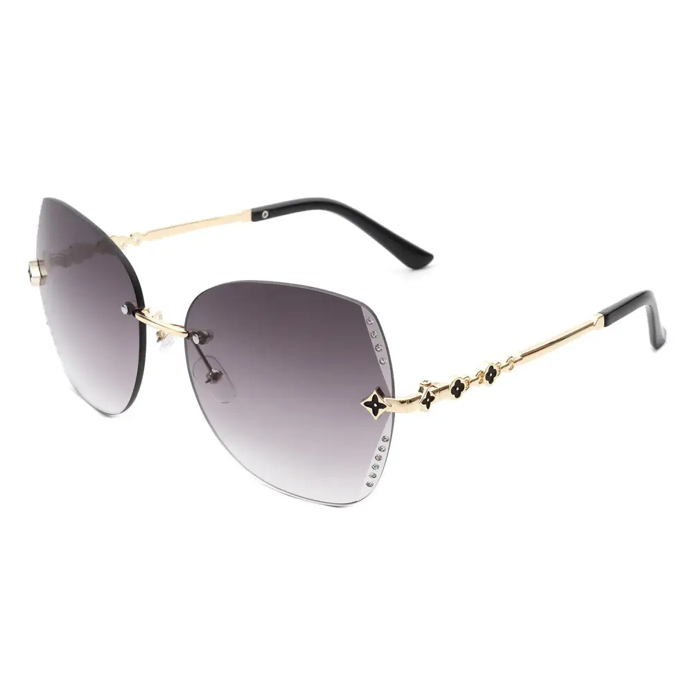 Cozy Rimless Butterfly Frame Sunglasses