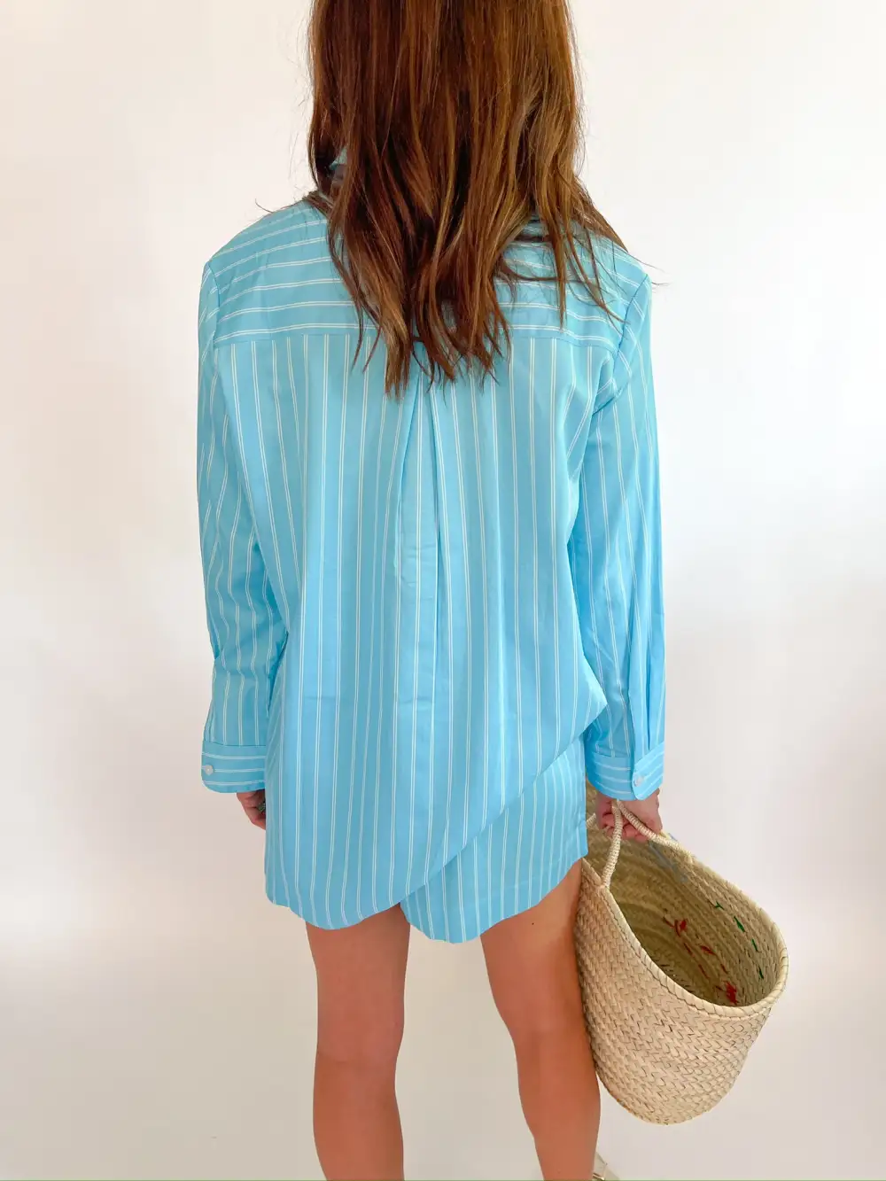 Striped Poplin Button Down Shirt