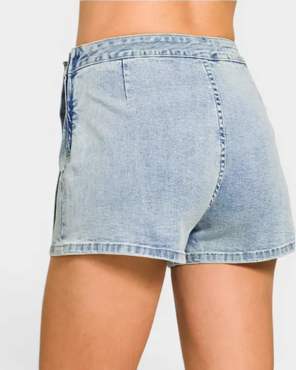 Denim Wrap Skort