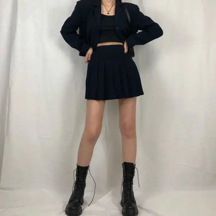 Lace-Up Square-Heel Platform Knee-High Boots