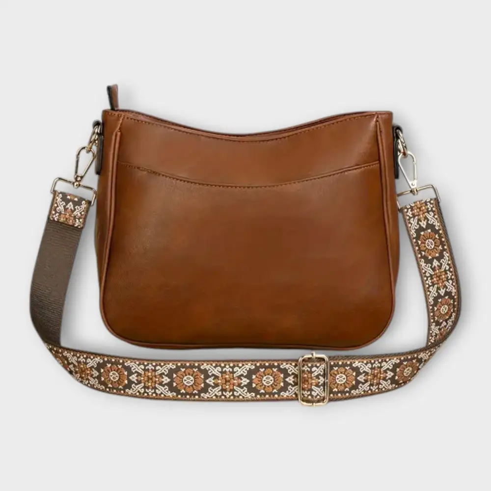 Top Handle Faux Leather Crossbody Bag
