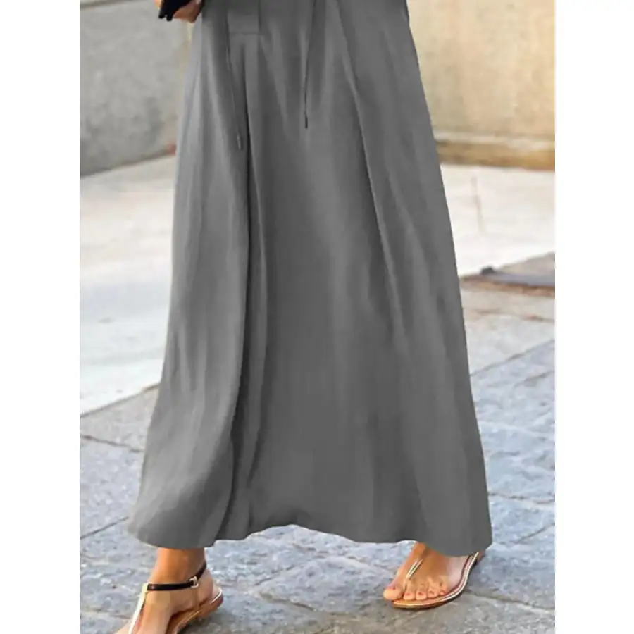 Full Size Solid Color Maxi Shirt Dress Plus Size