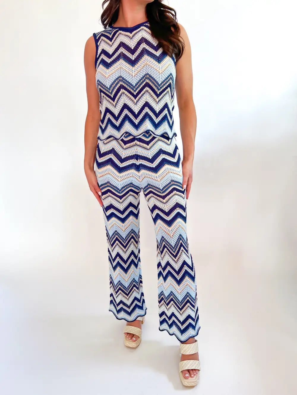 Chevron Crochet Top And Skirt Set