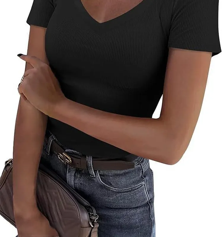 V-Neck Long Sleeve Top