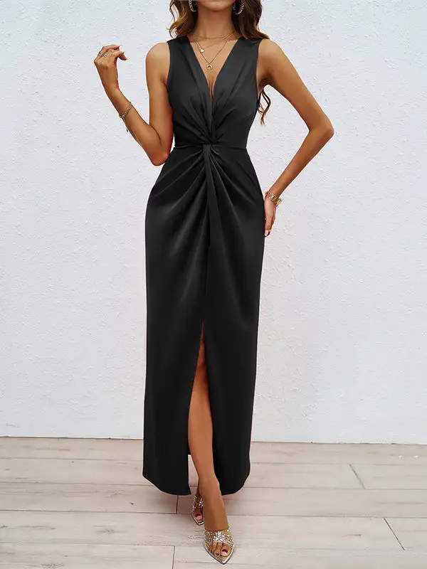 Knot Neck Maxi Dress