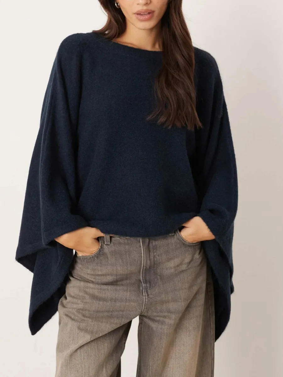 Batwing-Sleeve Oversized Knit Sweater
