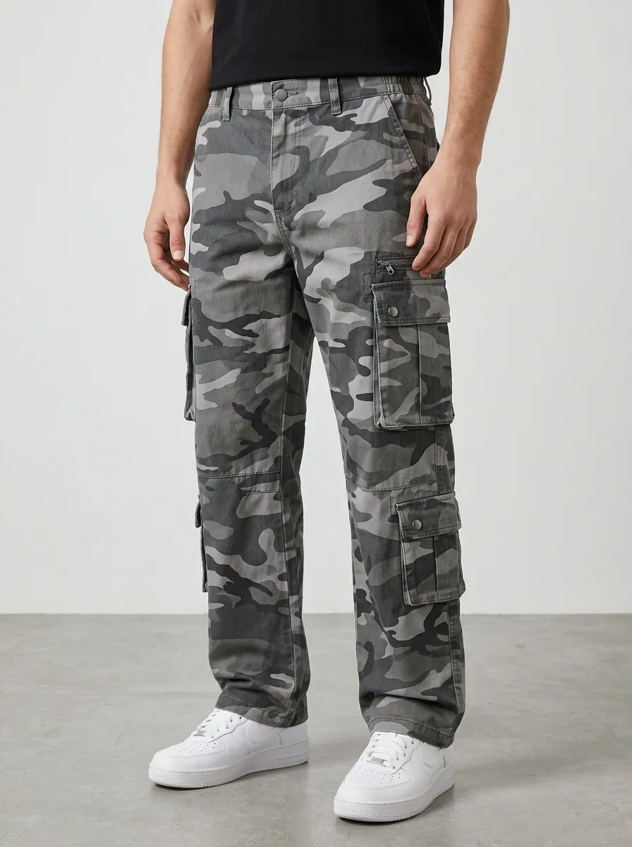 Men's Field Multi-Pocket Camouflage Cargo Pants
