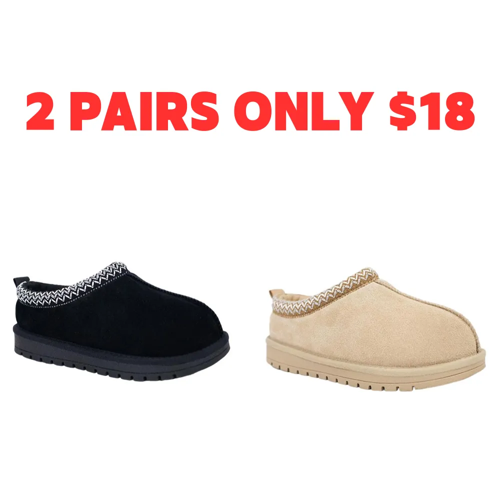 Women's leather outdoor suede slippers, mini heightening boots, short boots with soft fur lining