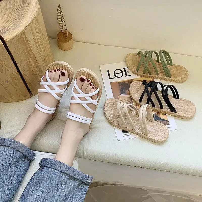 Low Heel Slide Sandals