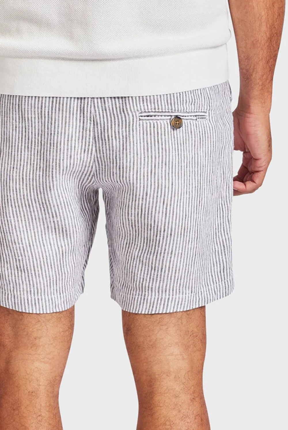 Striped Linen Loose Fit Short