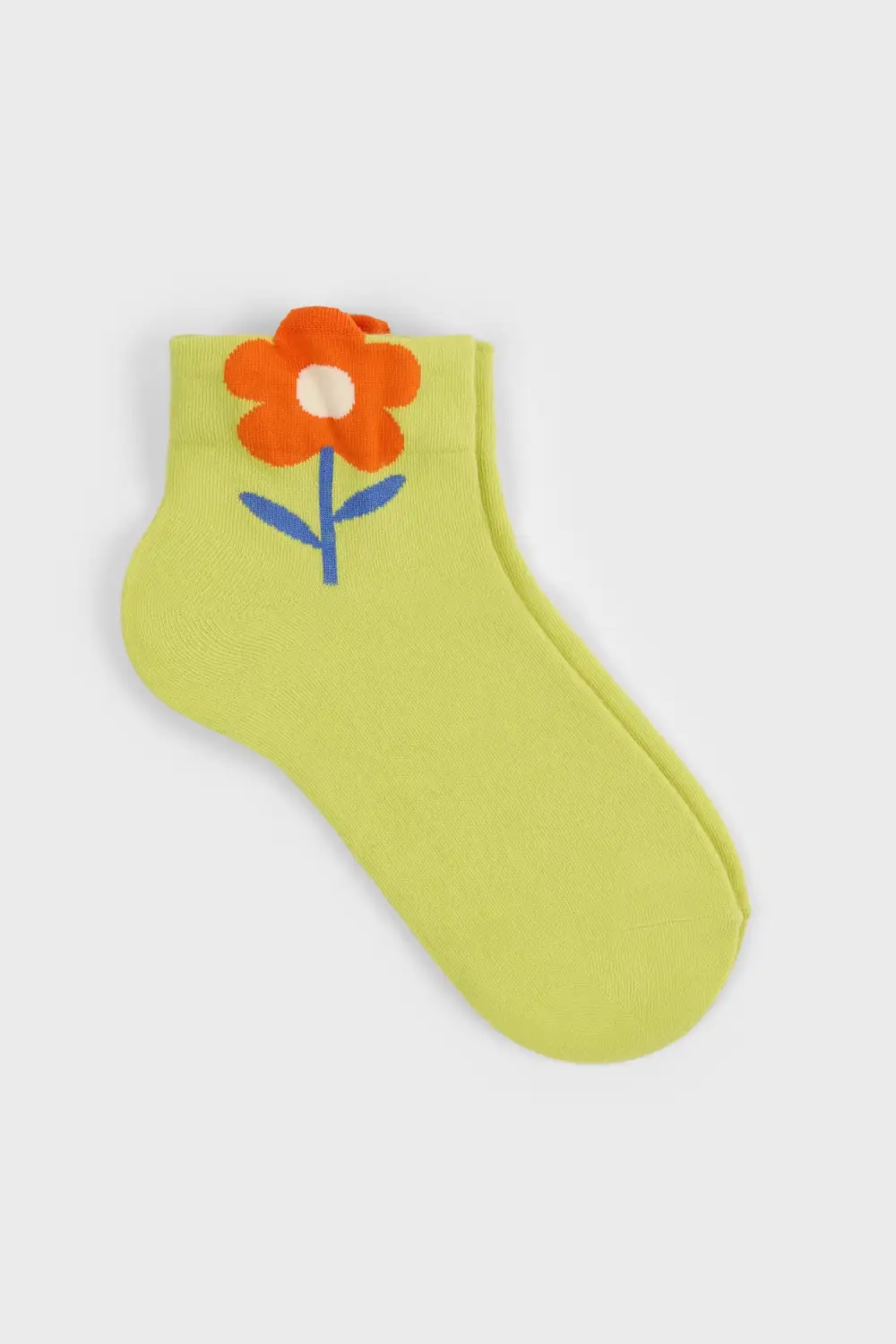 Modern Giant Flower Ankle Socks