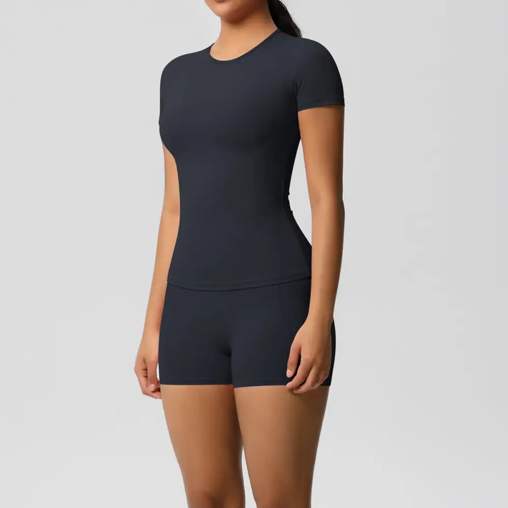 Brushed Short-Sleeve Top, Trousers and Shorts Active Set