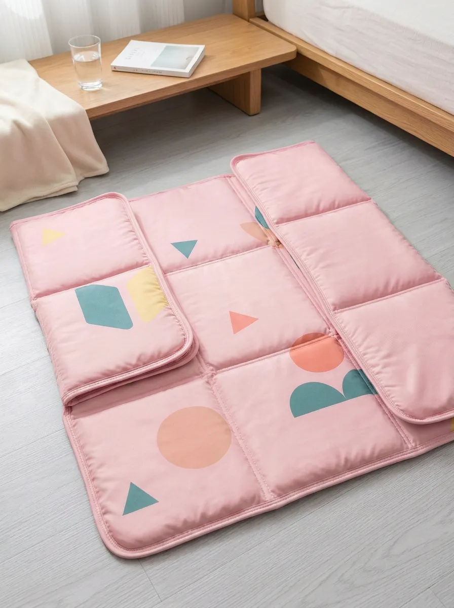 Minimalist Geometric Shapes Pattern Cooling Mat
