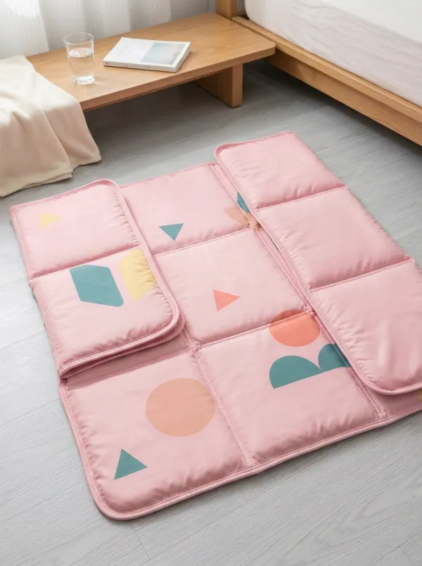 Minimalist Geometric Shapes Pattern Cooling Mat