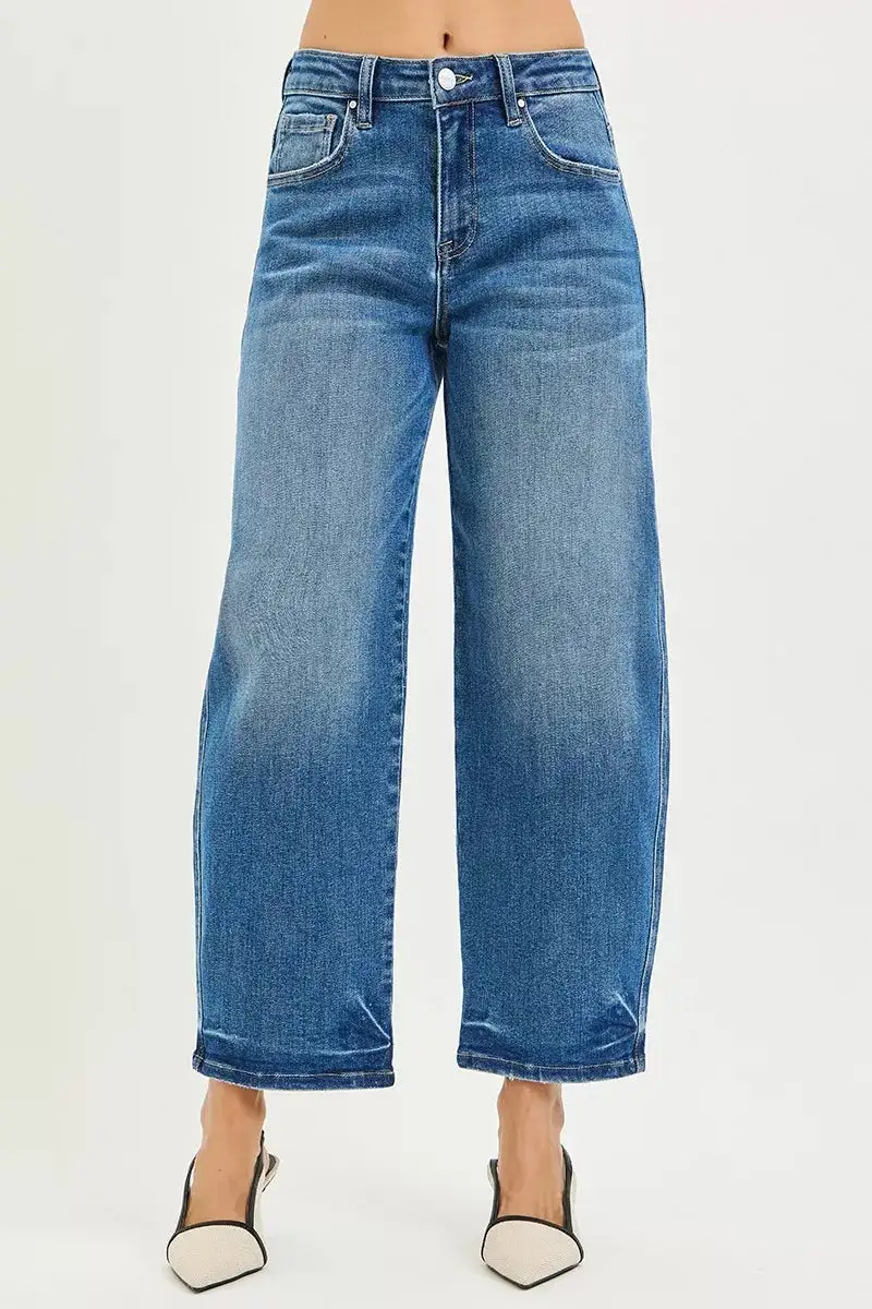 Classic Barrel Leg Denim Jeans