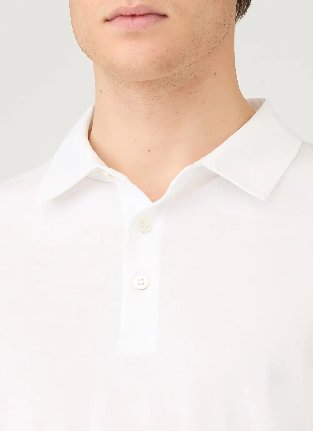 Clean Everyday Regular Fit Cotton Jersey Long Sleeve Polo Shirt