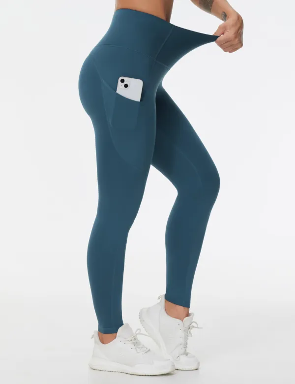 Women's High Waist Stretch Pants - Blue