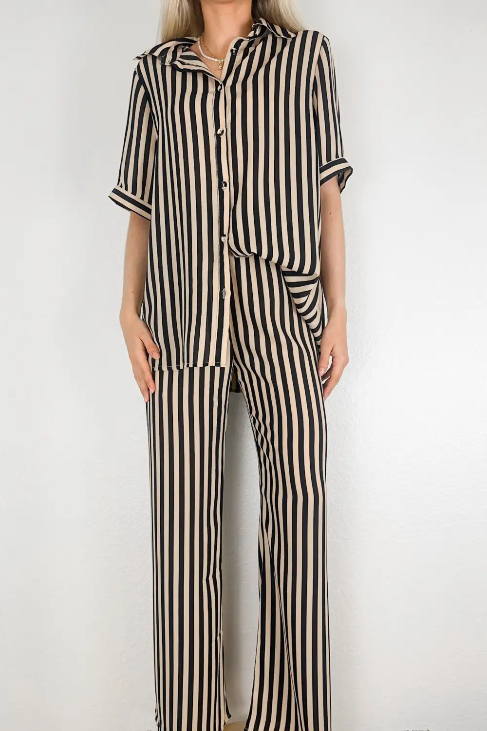 Soft Striped Pant Set