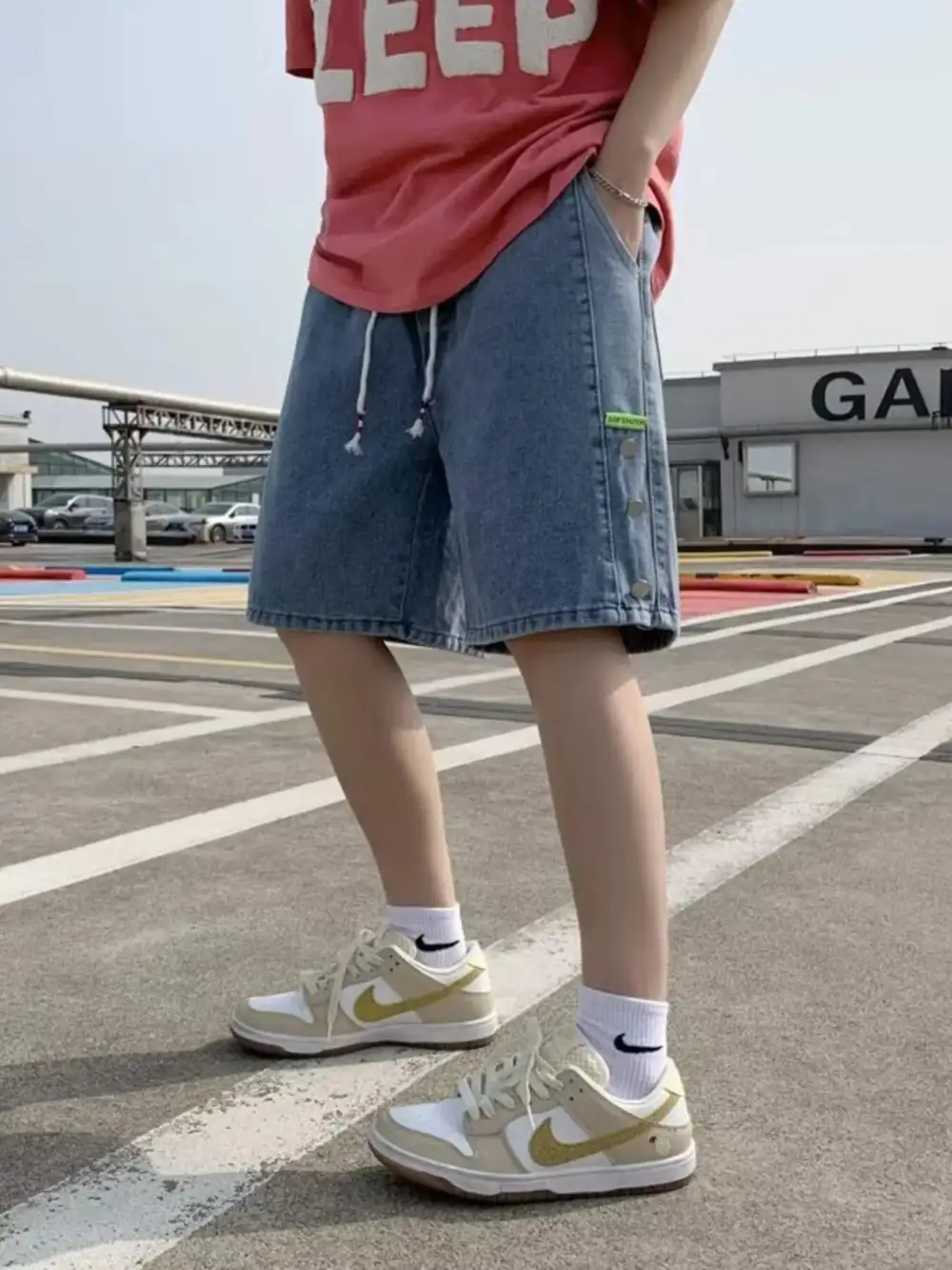 Refined Men's Plus Size Casual Loose Fit Denim Shorts