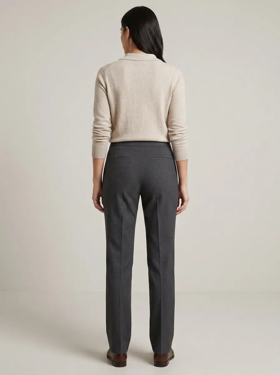 Polished Straight-Leg Mid-Rise Women's Mid-Rise Straight-Leg Pants